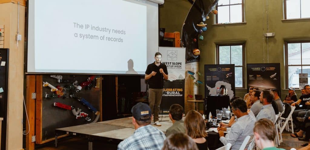 Mark Leonard, ScaleIP, at the Startup Colorado Pitch Competition