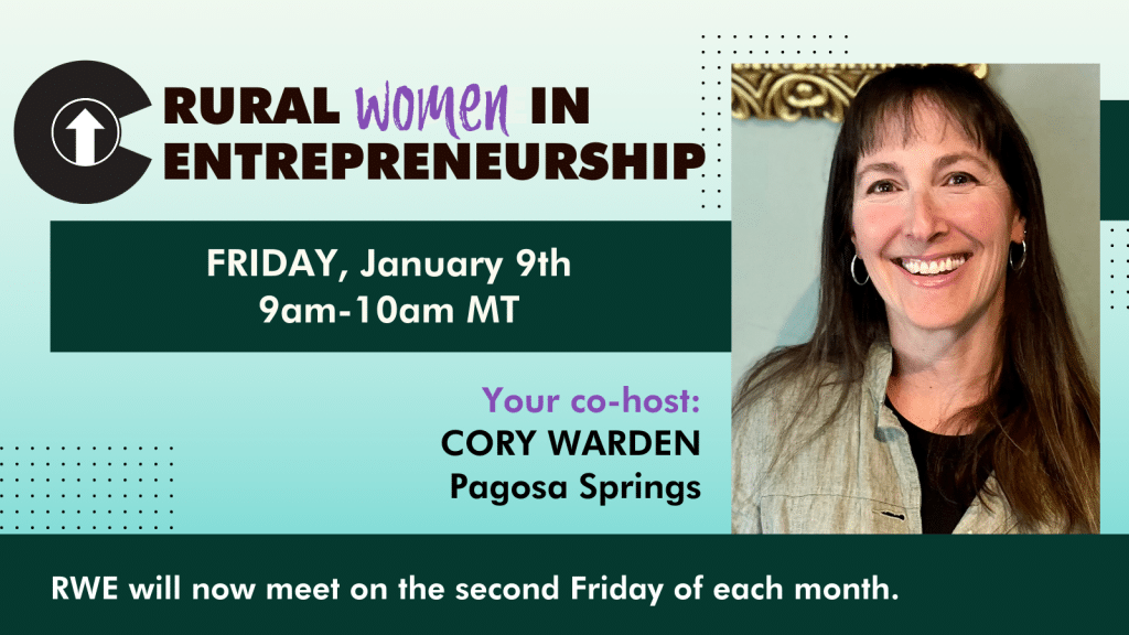 Startup Colorado monthly Rural Women in Entrepreneurship